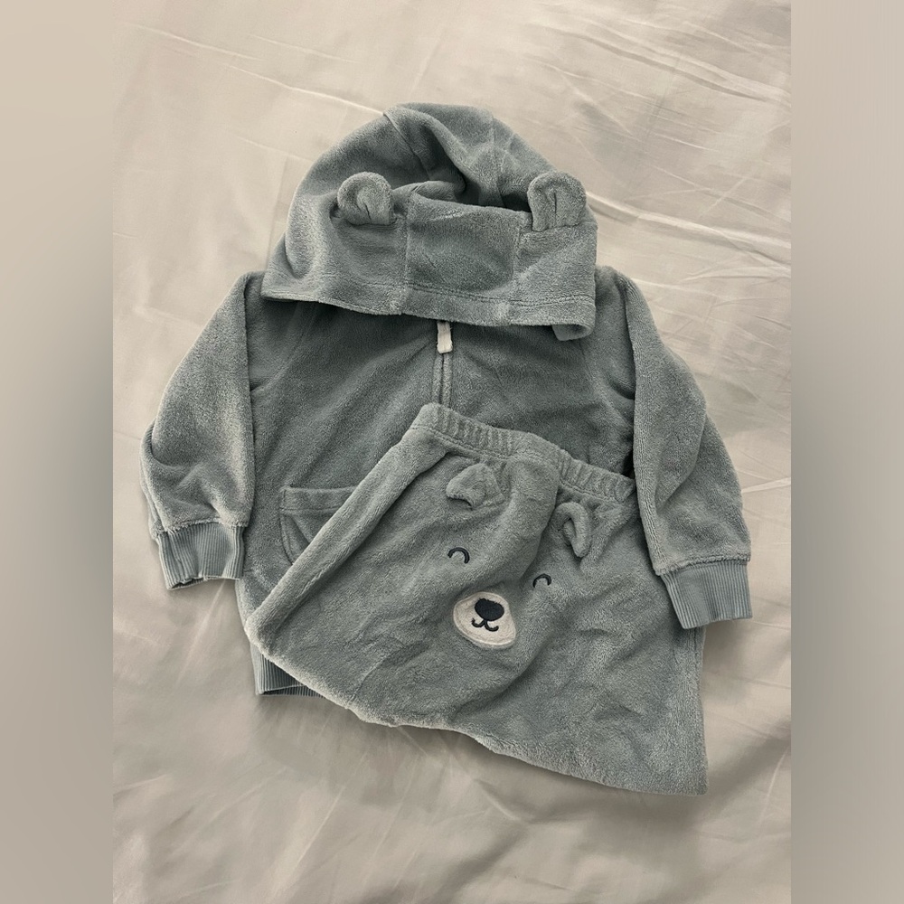 Adorable Bear Zip-Up Set